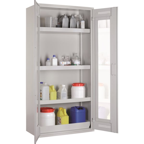 Kemiskab m/vindue til giftig kemi, 950x500x1950mm
