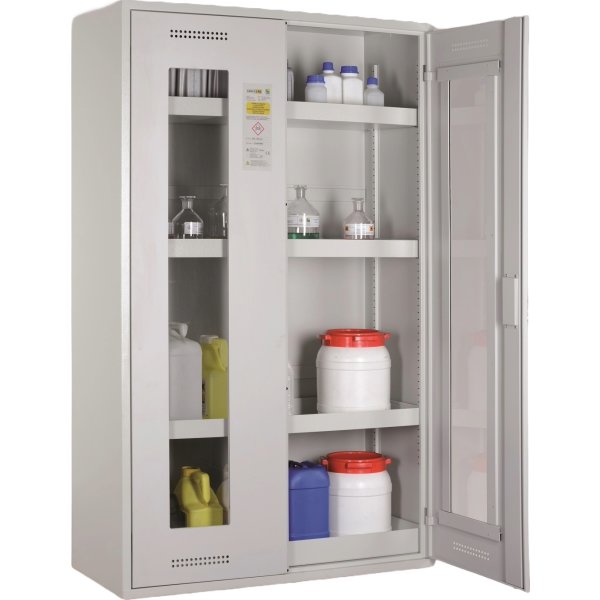 Kemiskab m/vindue til giftig kemi, 1200x500x1950mm