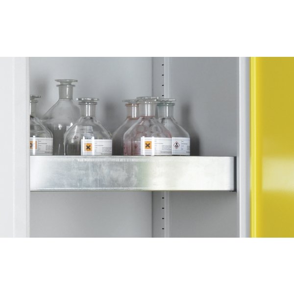 Hyldebakke til kemiskab, 500x500 mm.