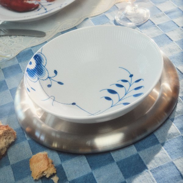 Royal Copenhagen Blå Mega Riflet Skål 110cl Ø21 cm