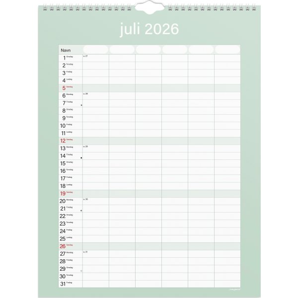 Mayland 26/27 Vægkalender, Simply