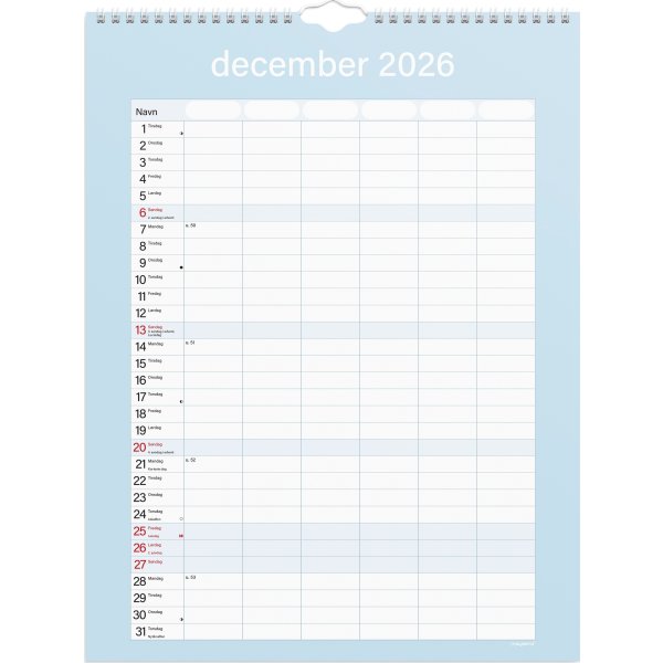 Mayland 26/27 Vægkalender, Simply