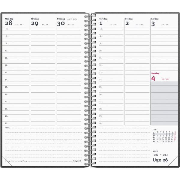 Mayland 26/27 Lærerkalender Lille, sort