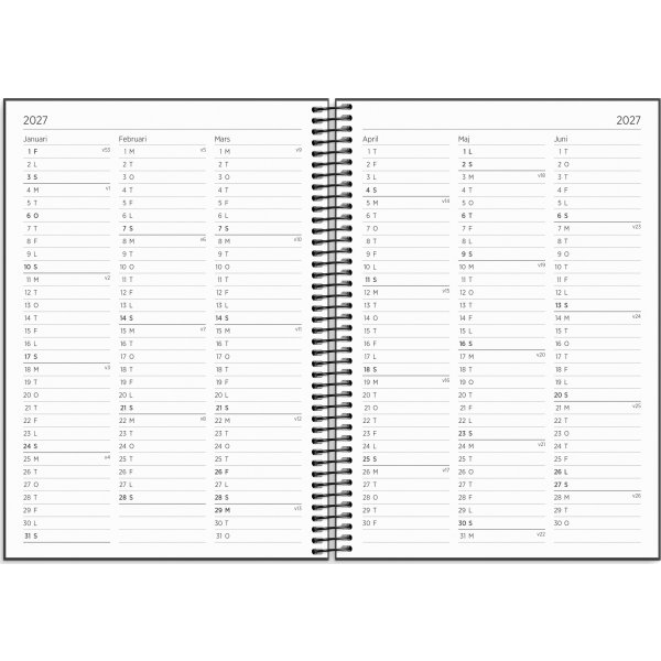 Mayland 26/27 Kalender, Organizer & Notes, sort