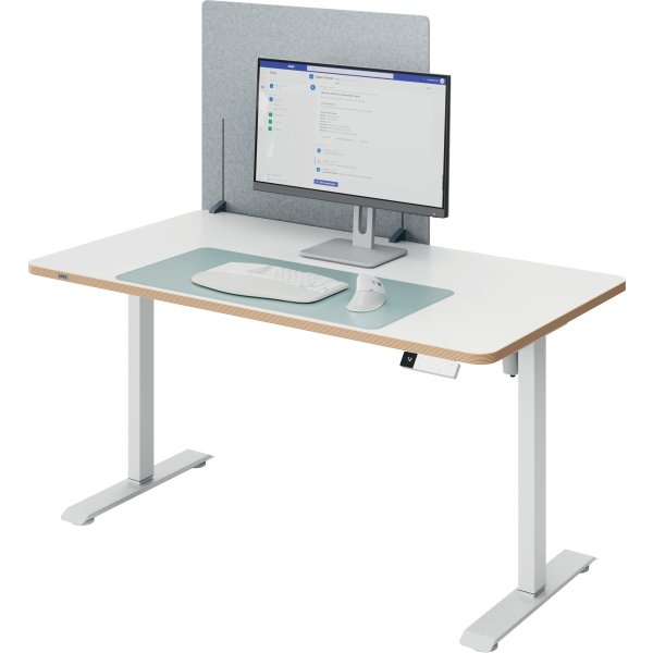 Leitz bordskærmvæg højdejust. 70x80cm, grå