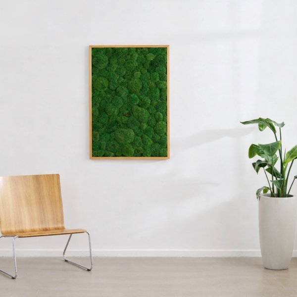 Pudemosbillede, 70x100 cm, m/egetræsramme