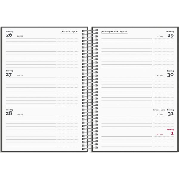Mayland 26/27 Kalender, Studie Stor, uge