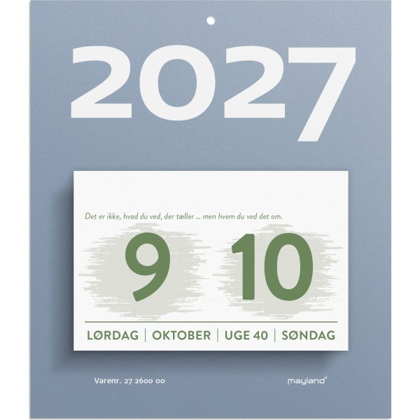 Mayland 2027 Afrivningskalender, humør