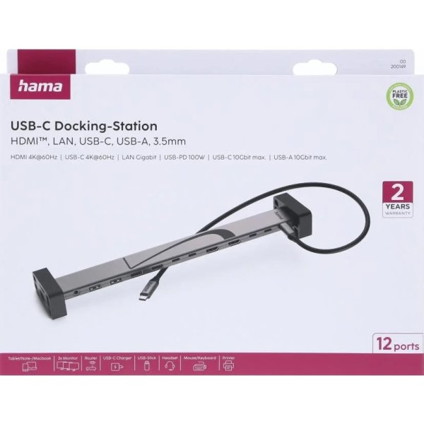 Hama Dockingstation USB-C 12 Porte