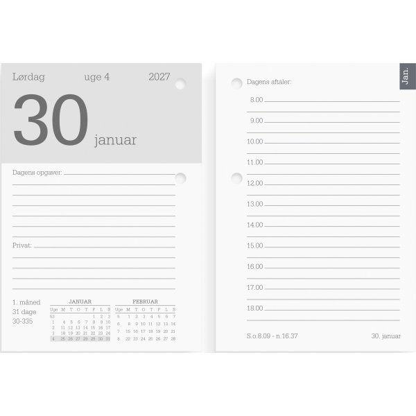Mayland 2027 Blokkalender refill