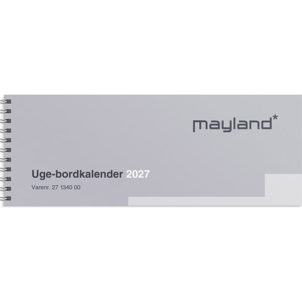 Mayland 2027 Bordkalender, Uge