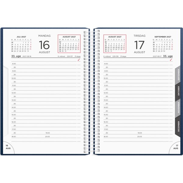 Mayland 2027 Dagkalender, blå