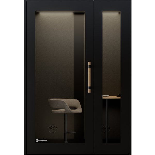 PhoneAlone Arbejdsboks, Sort/ Eg lameller