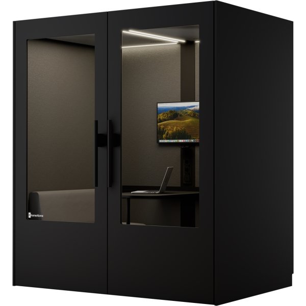 PhoneAlone Mødeboks, 4 pers., Sort