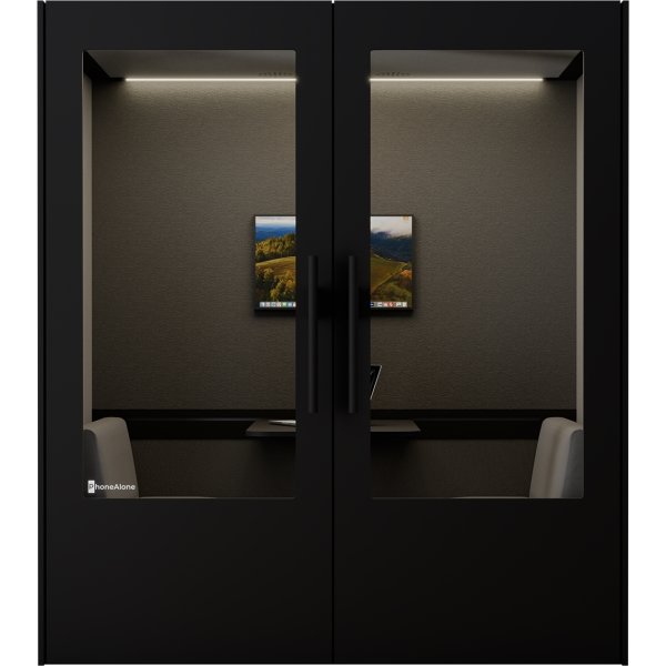 PhoneAlone Mødeboks, 4 pers., Sort