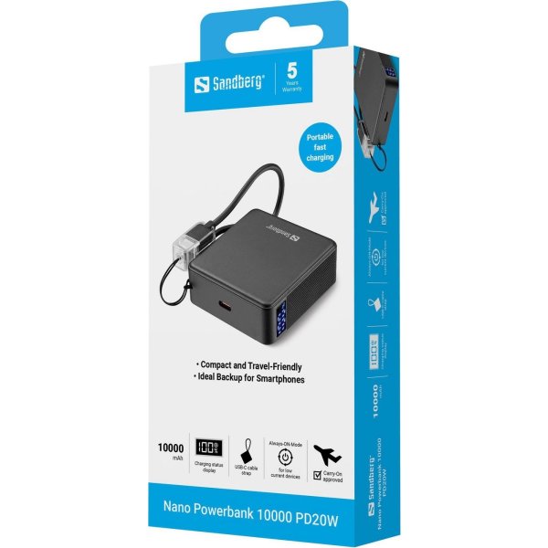 Sandberg Nano Powerbank 10000 mAh - PD20W