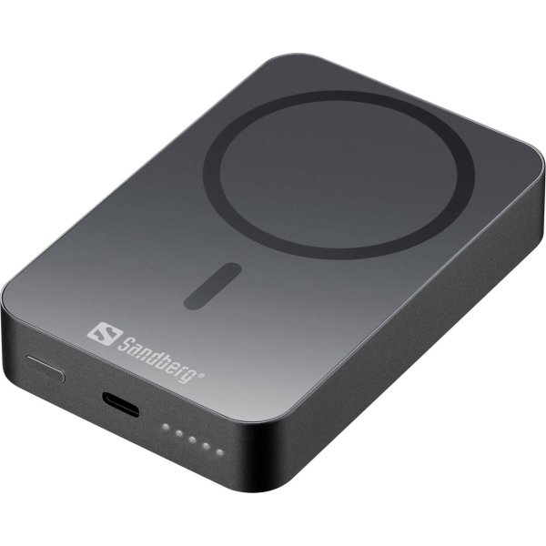 Sandberg Powerbank, Magnet, Trådløs - 10000 mAh