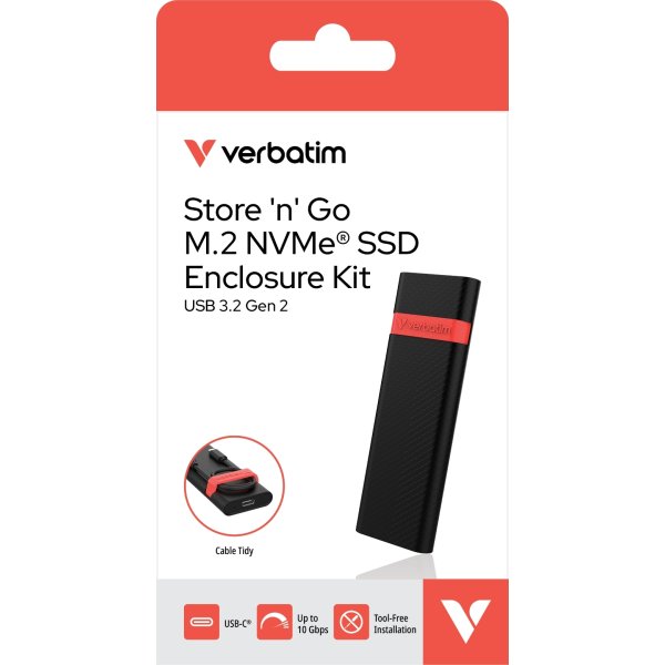 Verbatim Pocket kabinet kit – USB 3.2 Gen 2, sort