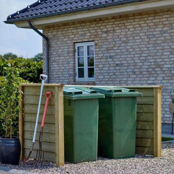 Plus Klink Renovationsskjuler, 2 spande, natur