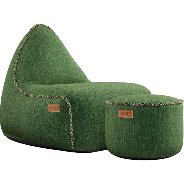 SACKit Cobana Lounge Chair + Pouf, cobana green