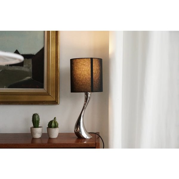 Georg Jensen Cobra Mini Lampe H40,5, sølv/sort