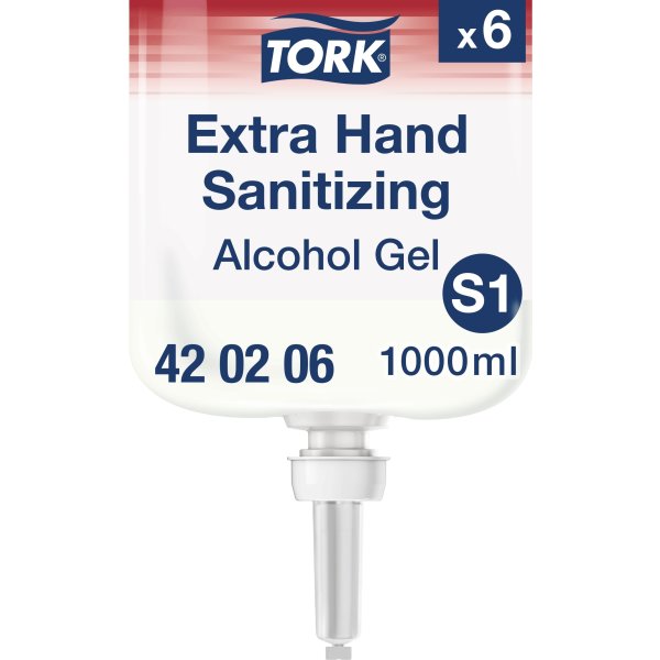 Tork S1 Extra Alkohol Hånddesinfektion Gel, 1 L