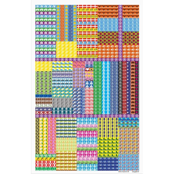 Mayland 2027 Familiekalender m. stickers, 5 kol.