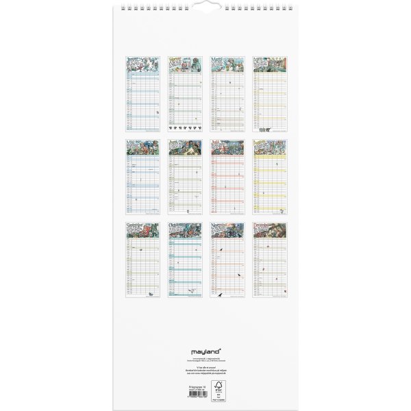 Mayland 2027 Familiekalender, 6 kol.