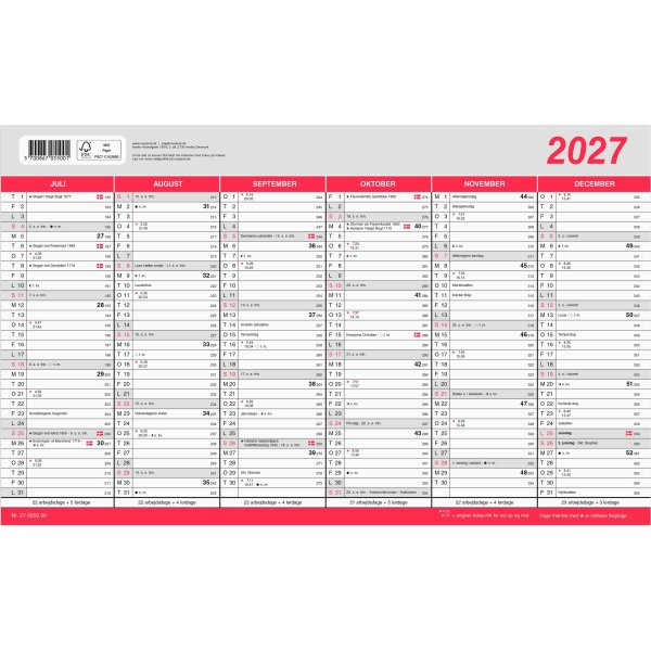 Mayland 2027 Flagkalender