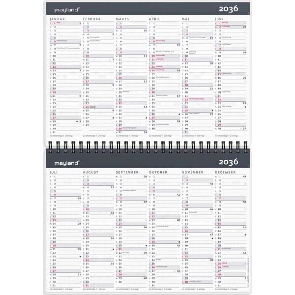 Mayland 2027 Kalender, 10-års