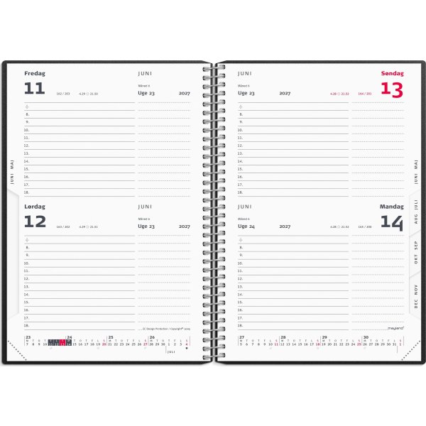 Mayland 2027 Kalender, 2-dags