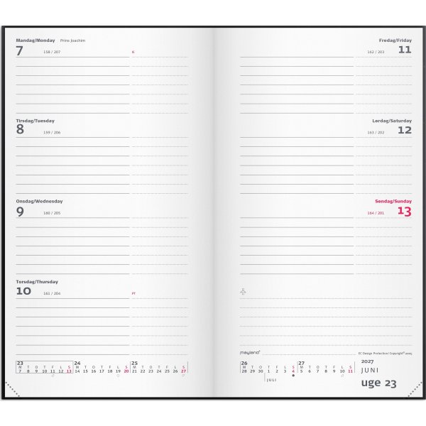 Mayland 2027 Kalender, City Week Planner, vinyl
