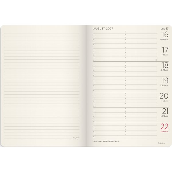 Mayland 2027 Kalender, Forma Deluxe A5, brun