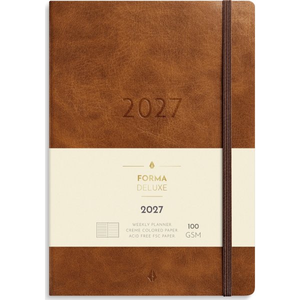 Mayland 2027 Kalender, Forma Deluxe A5, brun