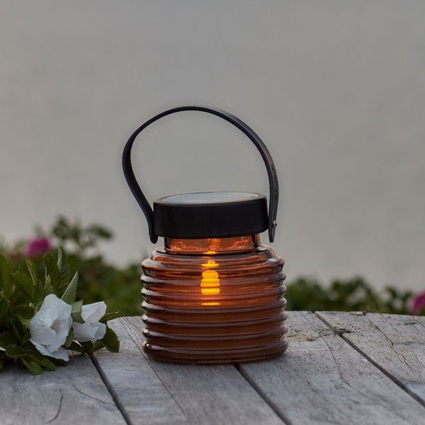 Aston Solar Krukke, H12 cm, brun