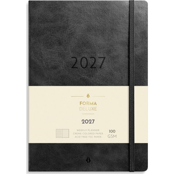 Mayland 2027 Kalender, Forma Deluxe A5, sort