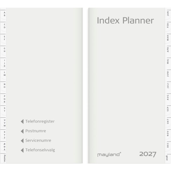 Mayland 2027 Kalender, Index Planner refill + tlf.