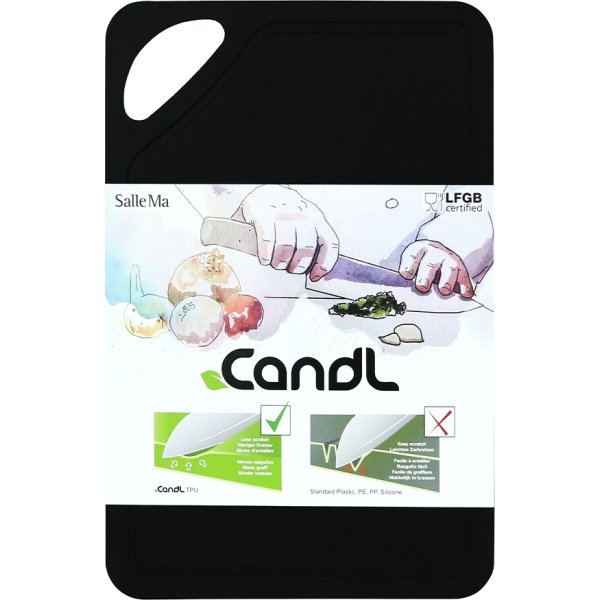 Candl TPU Skærebræt, 26x17 cm, sort