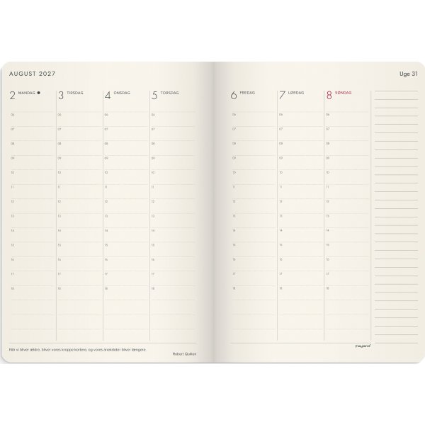 Mayland 2027 Kalender, Forma Deluxe høj., A5, brun