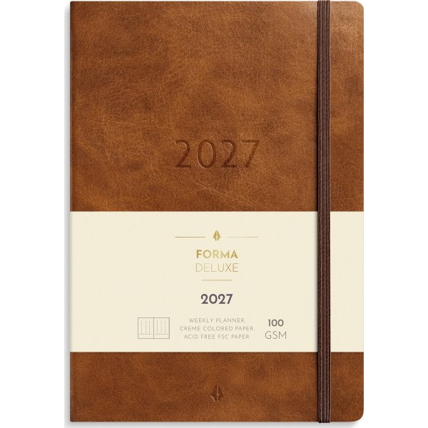 Mayland 2027 Kalender, Forma Deluxe høj., A5, brun
