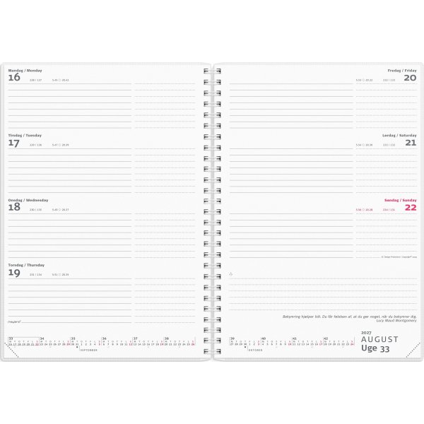 Mayland 2027 Kalender, International, 4 ill.