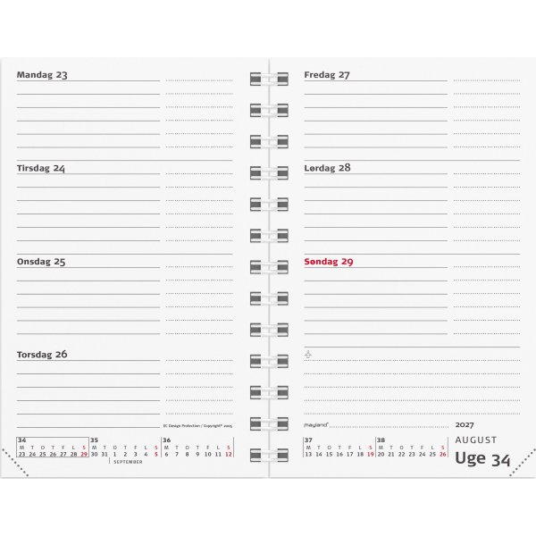 Mayland 2027 Kalender, Mini Planner refill