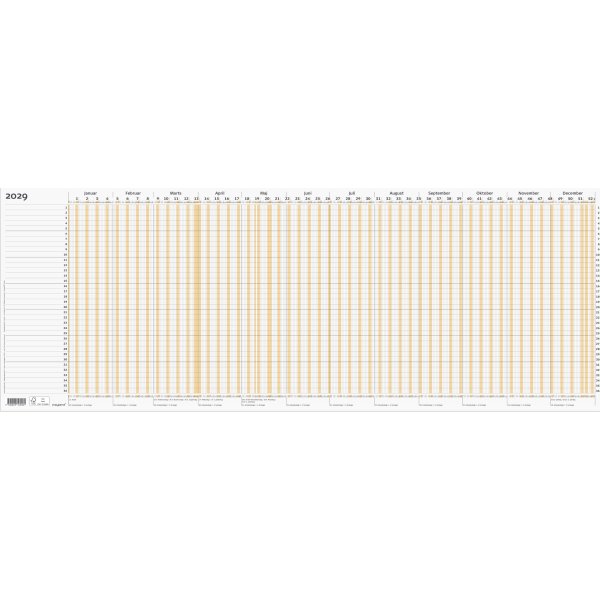 Mayland 2029 Kalender, Projekt Planner, brun