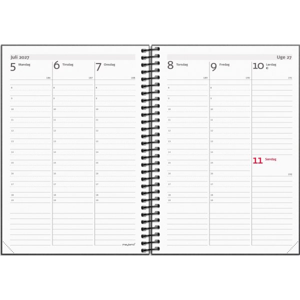 Mayland 2027 Kalender, Weekly, højf., gen.karton