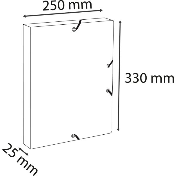 Exacompta Autentik Arkivboks, 25 mm, ass.
