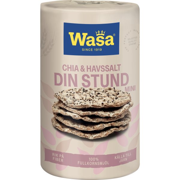 Wasa Din Stund Mini Chia og Havsalt, 270 g
