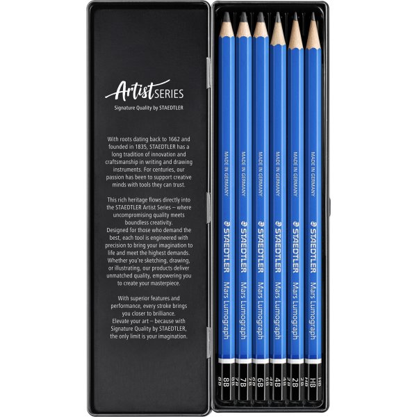 Staedtler Mars Lumograph 100 Blyanter | 6 stk.
