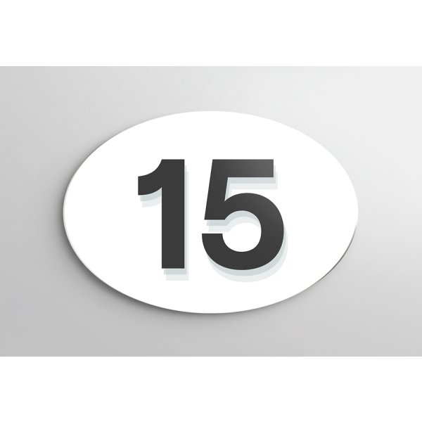 Skilt | Oval | 7 x 5 cm