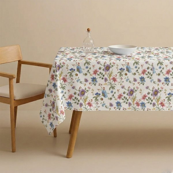 Voksdug blomster med bær, 140 cm, 5 meter