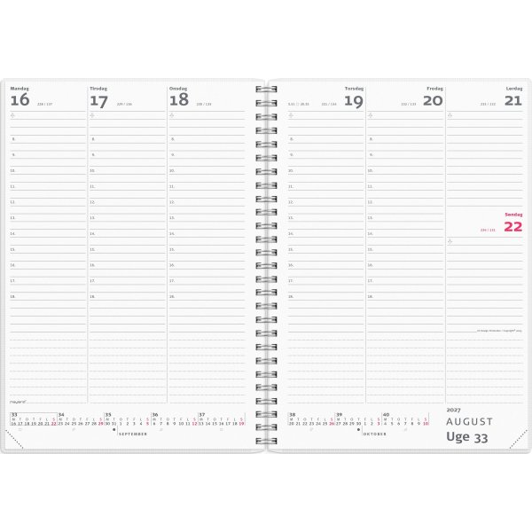 Mayland 2027 Ugekalender, højformat, 4 ill.